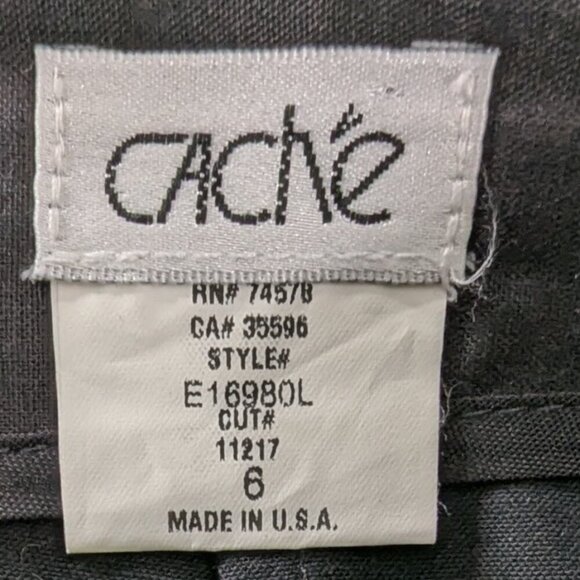 VTG Cache Black Front Slit Lace Up Mini Skirt Whimsygoth NEW - Picture 6 of 7